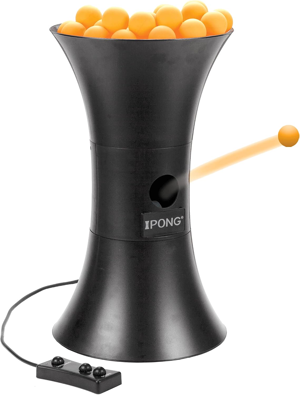 ipong original table tennis trainer robot,black, orange shown in use