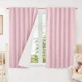 LAMIT Pink 100% Blackout Window Curtains
