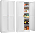 71" Tall Metal Storage Cabinet, Kitchen Pantry Storage Cabinets