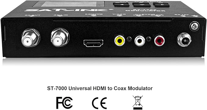 SatLink ST-7000 HDMI to RF Digital Modulator/Encoder Delivers 1080p HDMI Video