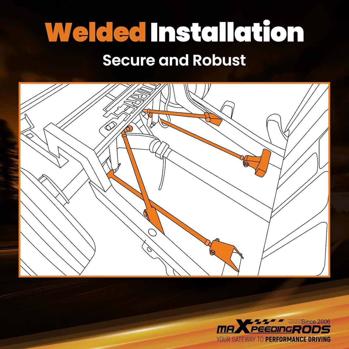 maXpeedingrods Triangulated 4 Link Kit for Chevy S10 Pickup 1994-2004 Rear Suspension 28" Steel Bar for Truck Adjustable