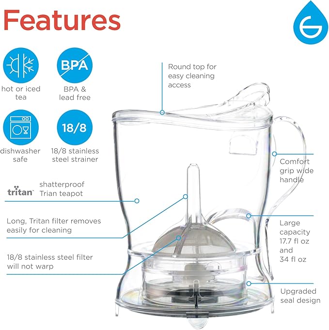 GROSCHE Aberdeen Tea Infuser Teapot & Smart Tea Maker