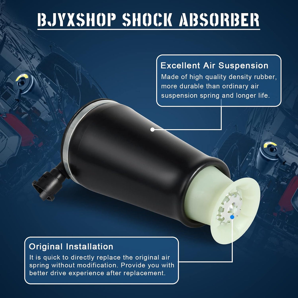 rear air spring suspension bags kit for lincoln shown in use