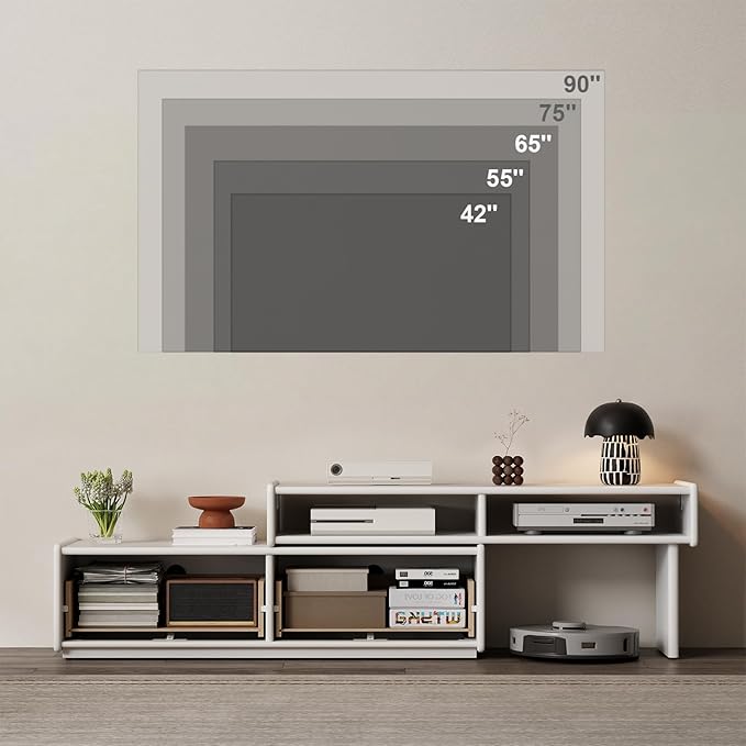 YQJJGL Solid Wood TV Stand for TVs up to 65 Inch， Walnut TV Stand