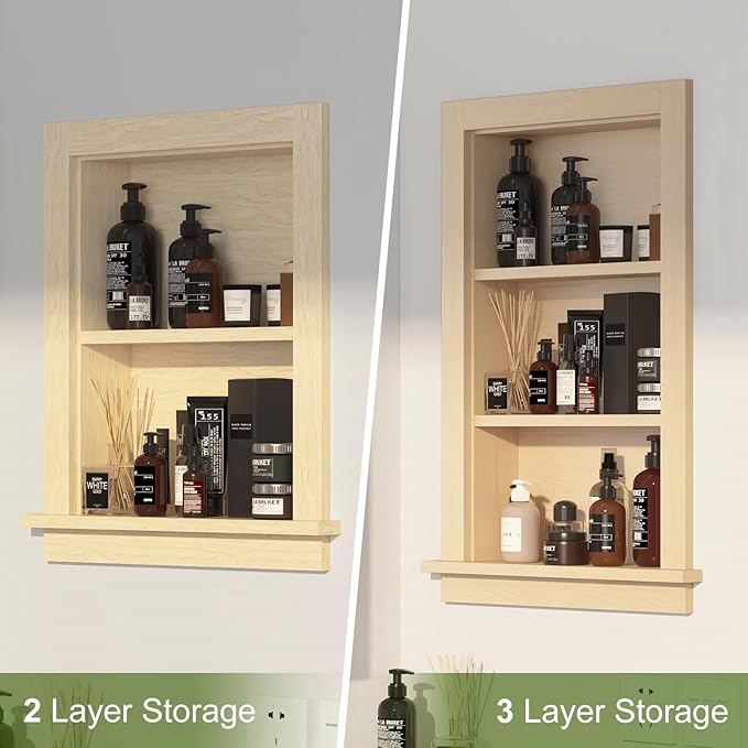 Recessed Medicine Cabinet Inset, Bathroom Wall Niche Insert