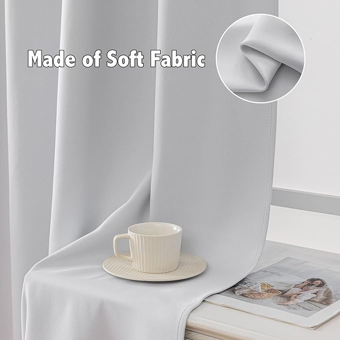 Anytime 100% Blackout Curtain 2 Panels Set, Thermal Insulated Window Drapes
