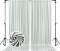 10 x 7 Feet Silver Backdrop Curtain for Partie, Background Curtains for Photoshoot, Birthday, Wedding, Halloween, Thanksgiving, Christmas, New Year Party Decorations 5Ft x 7Ft, 2 Panels