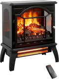 18" Electric Fireplace Heater, Freestanding Fireplace