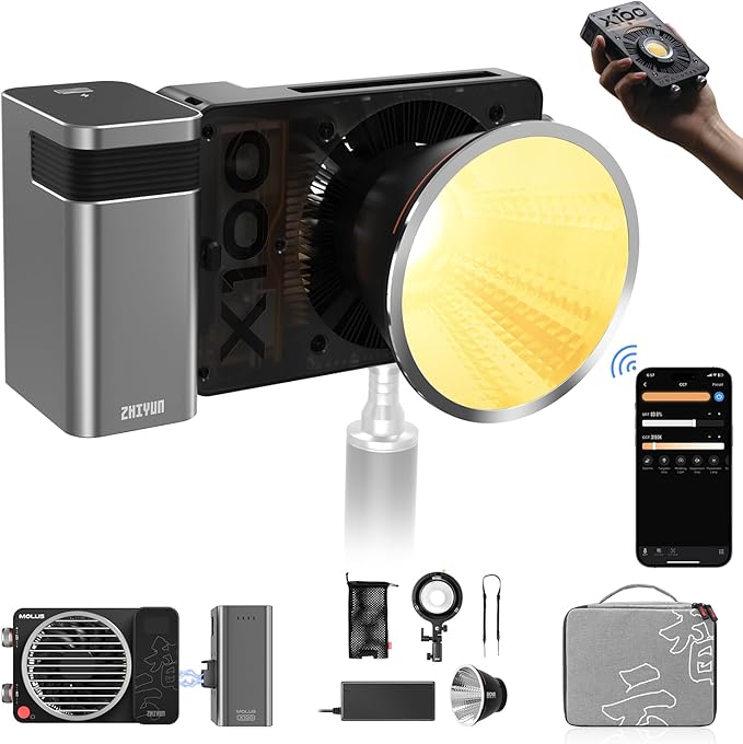 ZHIYUN MOLUS X100 Bi-color Combo 100W Video Light V2 Upgraded Version