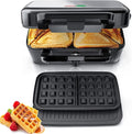 FOHERE Sandwich Maker 3 In 1 Waffle Maker