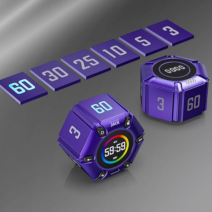 Printers Jack, Productivity Cube Timer, Visual Pomodoro Timer, Mute & Vibration