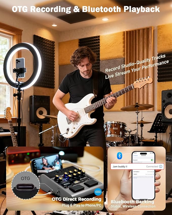 JOYO 10W Electric Guitar Combo Amp Multi-Effects Pedal Portable Amplifier