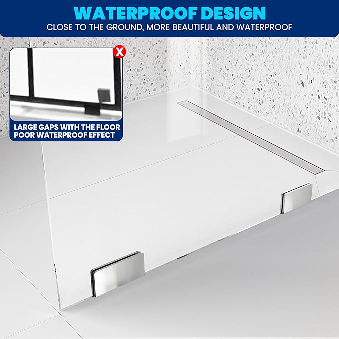 Bathroom Shower Glass Door 34 * 74"