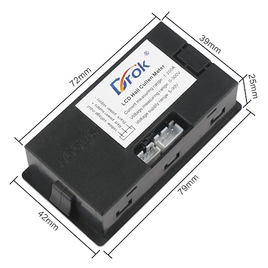 DROK Voltage Amp Meter DC, Battery Monitor DC 0-300V 200A, Ammeter Voltmeter