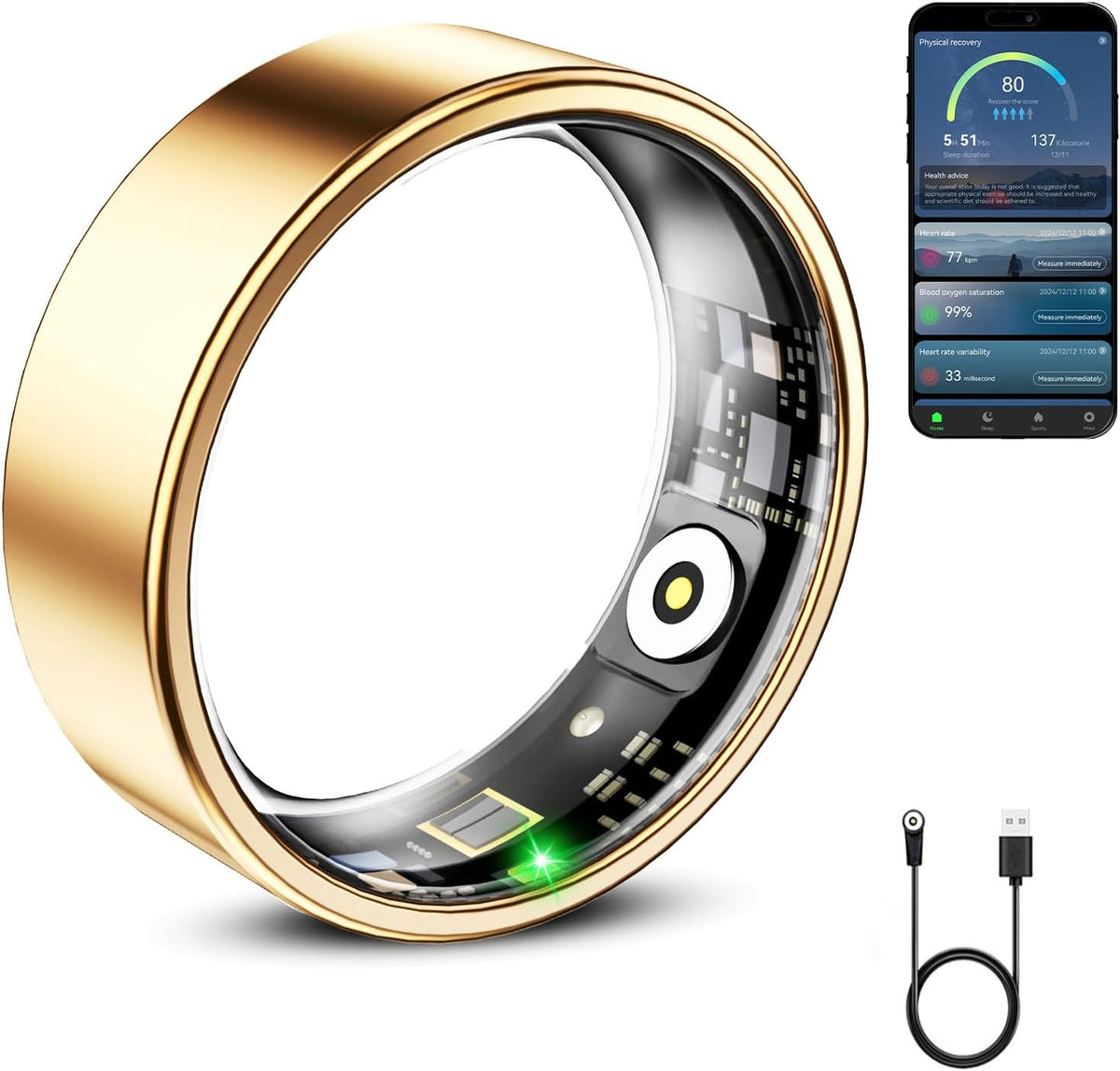 mirlray smart ring for women & men, smart shown in use