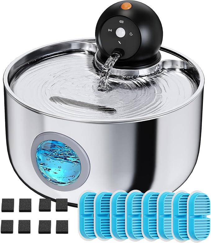 Cordless Cat Water Fountain Wireless: Battery Powered Pet Water Fountains