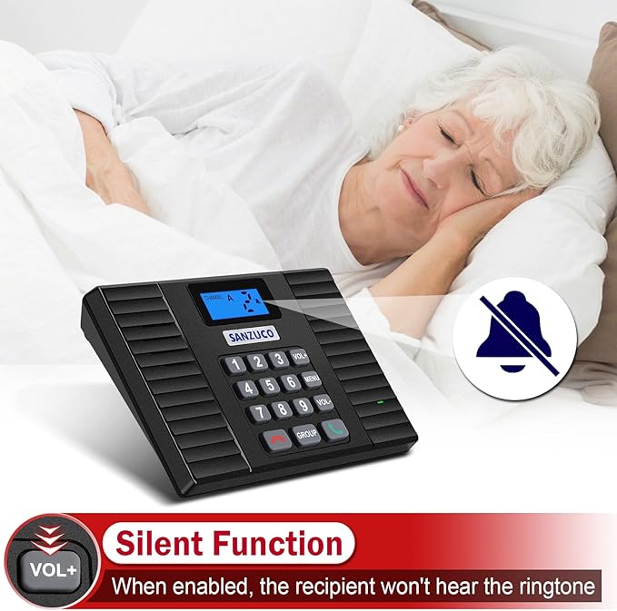 SANZUCO 60D Intercoms Wireless for Home, 18 Channel Home Intercom System