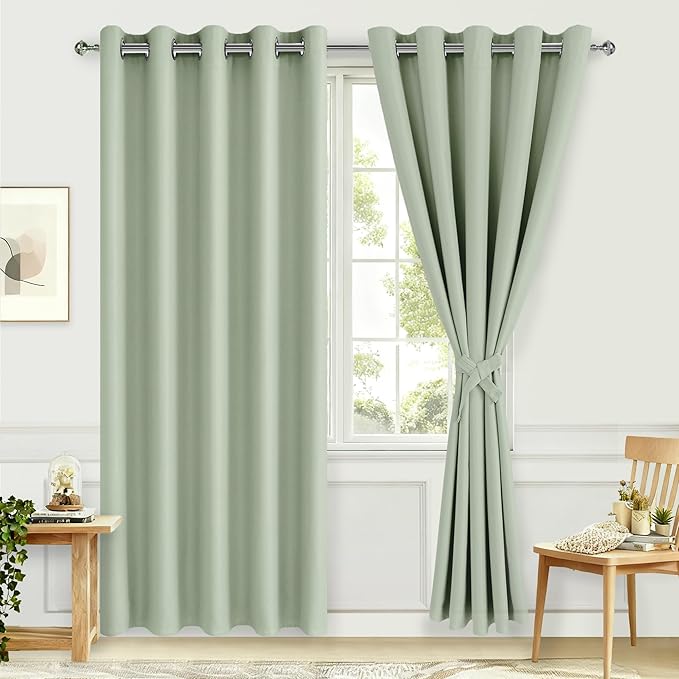 Hiasan Blackout Curtains for Bedroom, 60 x 84 Inches Long