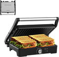Panini Press, Sandwich Press Grill, 180 Degree Open, Non-Stick Grill, Table