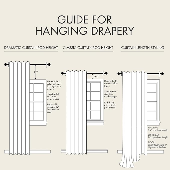 Madison Park Karien 100% Blackout Curtains 52x84 – White, 2-Layer Noise (2-PK)