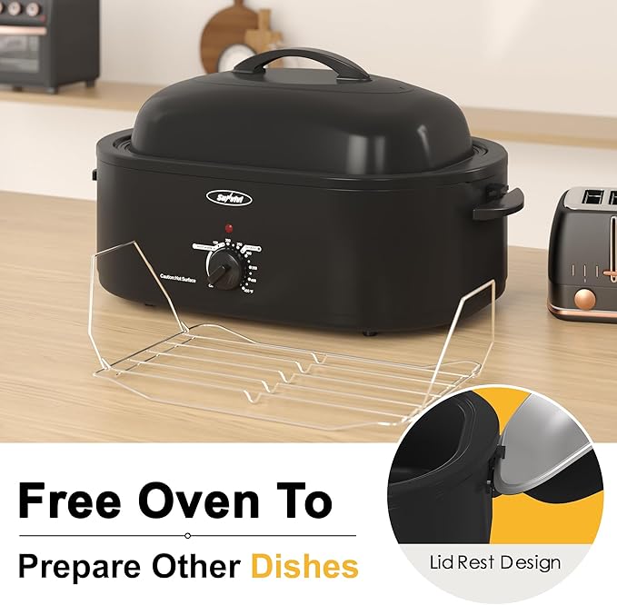 Sunvivi 22lb 18-Quart Roaster Oven, Electric Roaster Oven