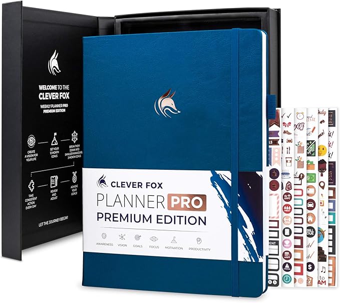 Clever Fox Planner Pro Premium – Luxurious Weekly & Monthly Planner