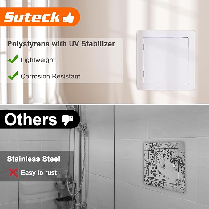 Suteck 18 x 18 Inch White Access Doors, Reinforced Hinged Access Panel