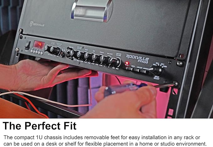 Rockville PPA53 Preamp Pro 1U Preamplifier w/Bluetooth, USB/Computer Interface