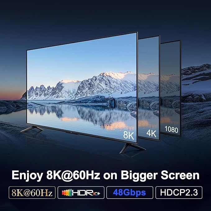 Y.D.F 8K@60Hz HDMI Switcher 5 in 1 Out Aluminum Support 4K@120Hz HDR10+ HDCP