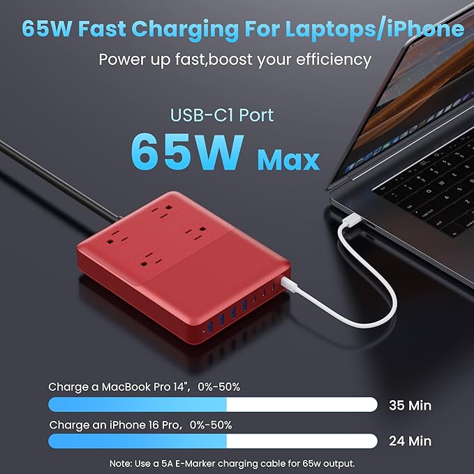 12-in-1 Charging Station USB C Power Strip