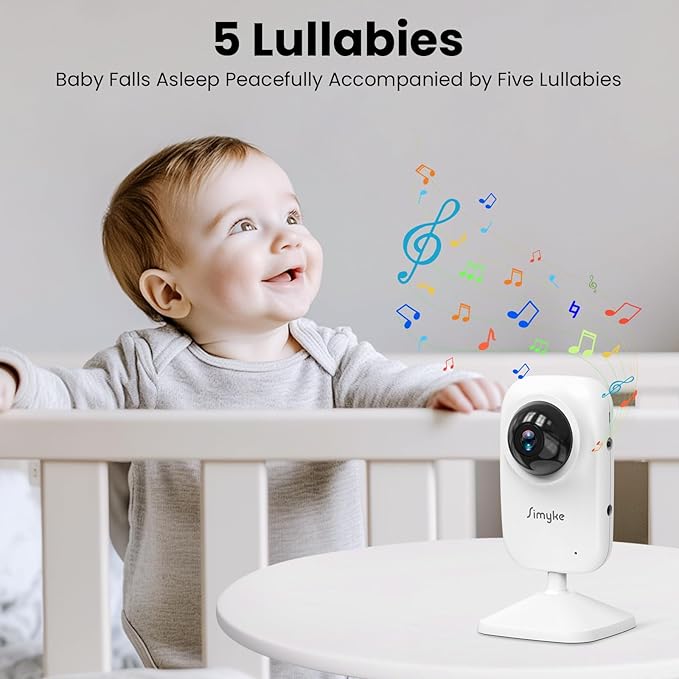 2Cameras Video Baby Monitor, Two Mode, 2.8'' IPS Display Screen, Night Vision