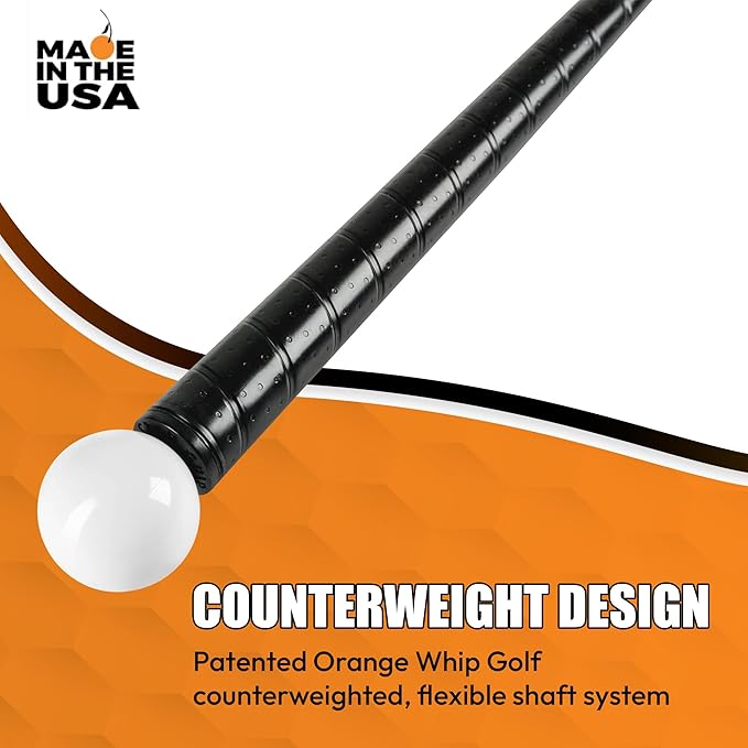 Orange Whip Golf Swing Trainer Aid Patented & Made in USA