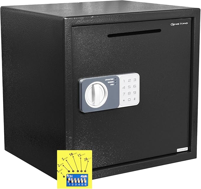 Genie Hand – Time Delay Safe, Anti Robbery Safe Box, Timed Controlled Opening –