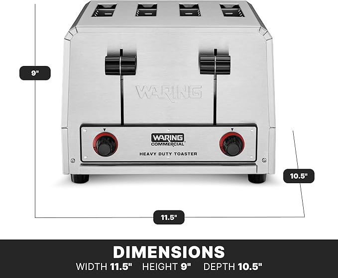 Waring Commercial WCT800RC 4-Slice Heavy Duty Commercial Pop-Up Toaster