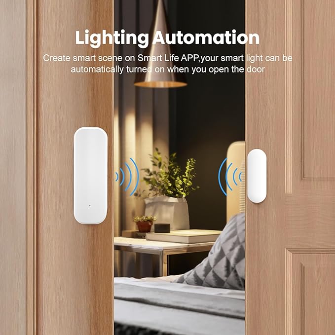 Smart Door Sensor: WiFi Door and Window Sensor, Wireless Design, Instant Alerts (3pack)