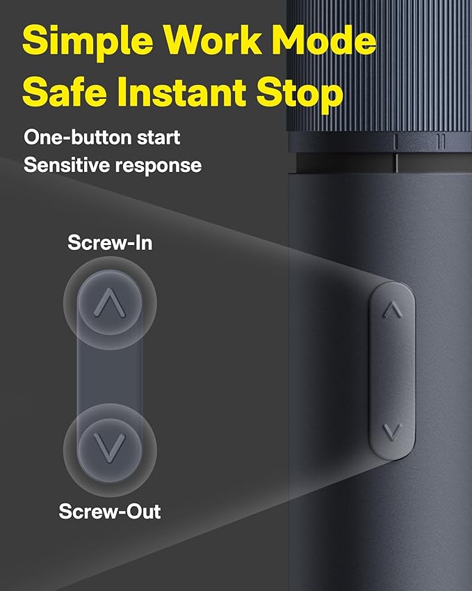 HOTO Electric Screwdriver Kit, Upgraded 1/4'' Hex 25 Bits, Magnetic Lid (25-Piece)