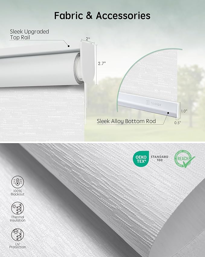 Yoolax Motorized Blinds with Remote, Automatic Window Blinds Directly