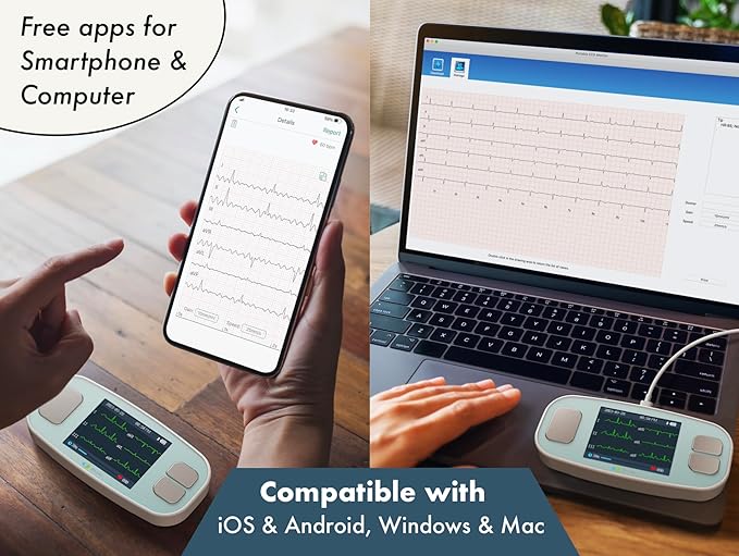 EMAY 6L Portable ECG Monitor | Record ECG and Heart Rate in 6 Channels |