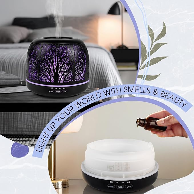 ARVIDSSON 500ml Essential Oil Diffuser, Metal Diffusers