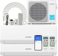 COSTWAY 18k Dual 2 Zone Mini Split Air Conditioner, 22 SEER2 9000 BTU+ 12000 BTU