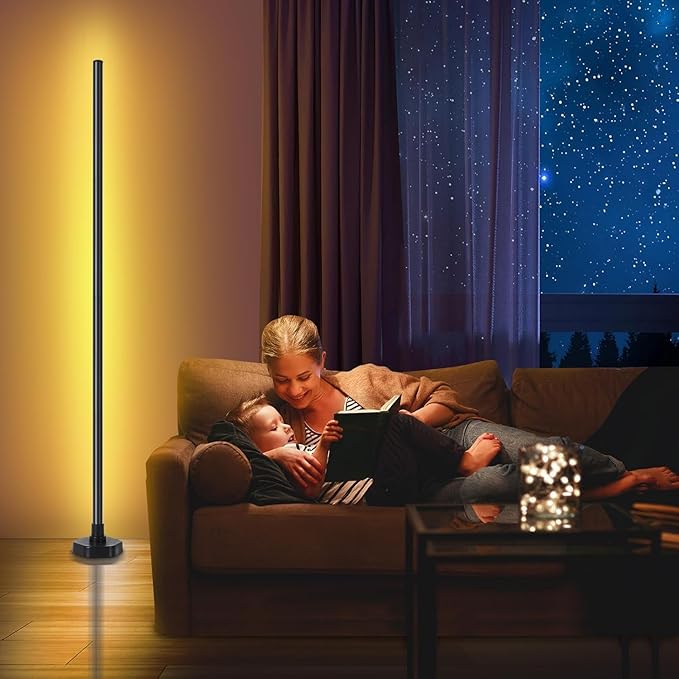 Bcmsda RGB LED Floor Lamp, RGB LED Corner Lamp