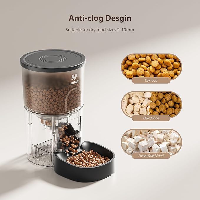IMIPAW Automatic Cat Feeder, 5G WiFi Cat Food Dispenser