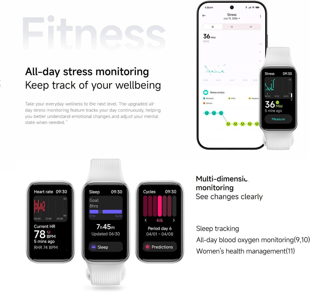 xiaomi smart band 11 active fitness tracker, 1.47" showing dimensions