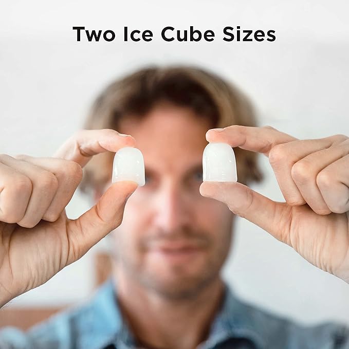 Silonn Ice Makers Countertop, 9 Cubes Ready in 6 Mins, 26lbs in 24Hrs,