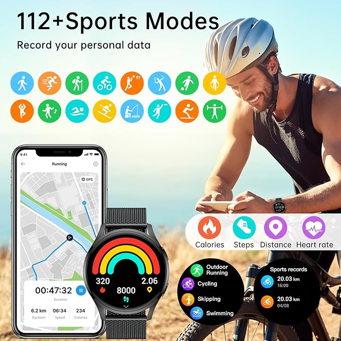 Smart Watch for Men Women Fitness: Waterproof Make/Answer Call Smart Watches