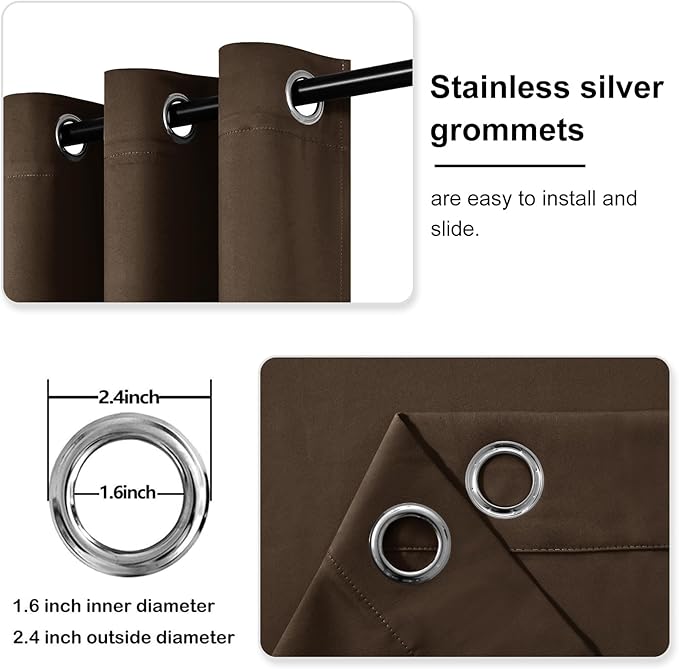 DWCN Blackout Curtains 84 Inches Long, Room Drakening Drapes