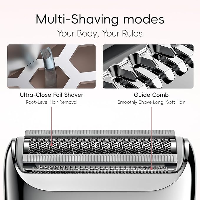 yoose Electric Razors for Women, IPX7 Alloy Body Bikini Trimmer for Women