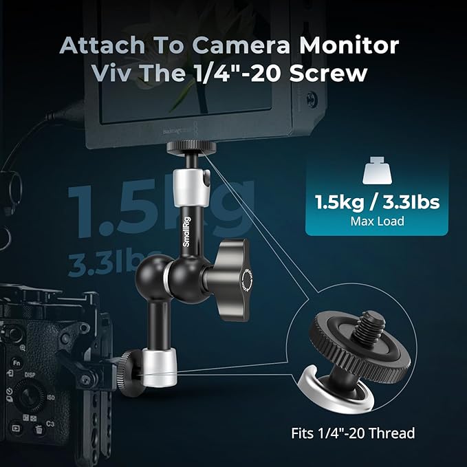 SMALLRIG 5.5-inch Magic Arm 2-Pack, Articulating Adjustable Friction Arm Mount