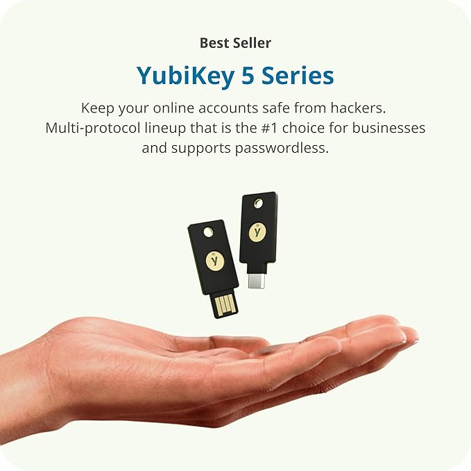 Yubico - YubiKey 5 NFC - Multi-Factor authentication Security Key and passkey