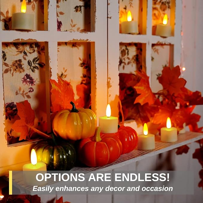 Homemory Flameless Rechargeable Tea Lights (12-Pack)